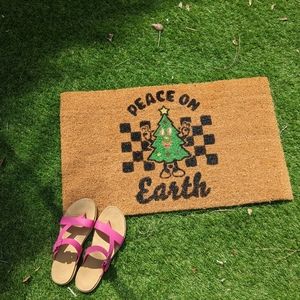 Welcome door mat, door rug, welcome mat, Christmas, home